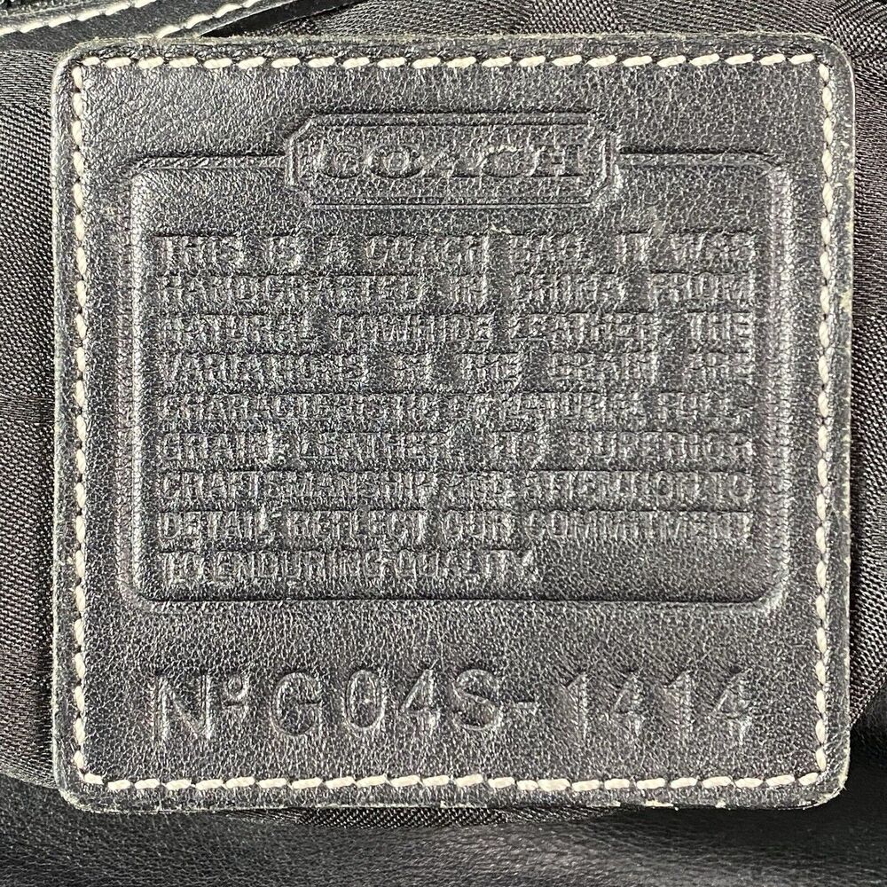 COACH Black Leather Soho Slim Duffle Crossbody Messenger Tote Bag #1414 Y2K Vtg - Picture 7 of 15